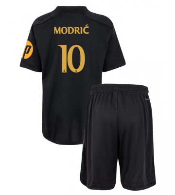 Real Madrid Luka Modric #10 Tercera Equipación Niños 2023-24 Manga Corta (+ Pantalones cortos)